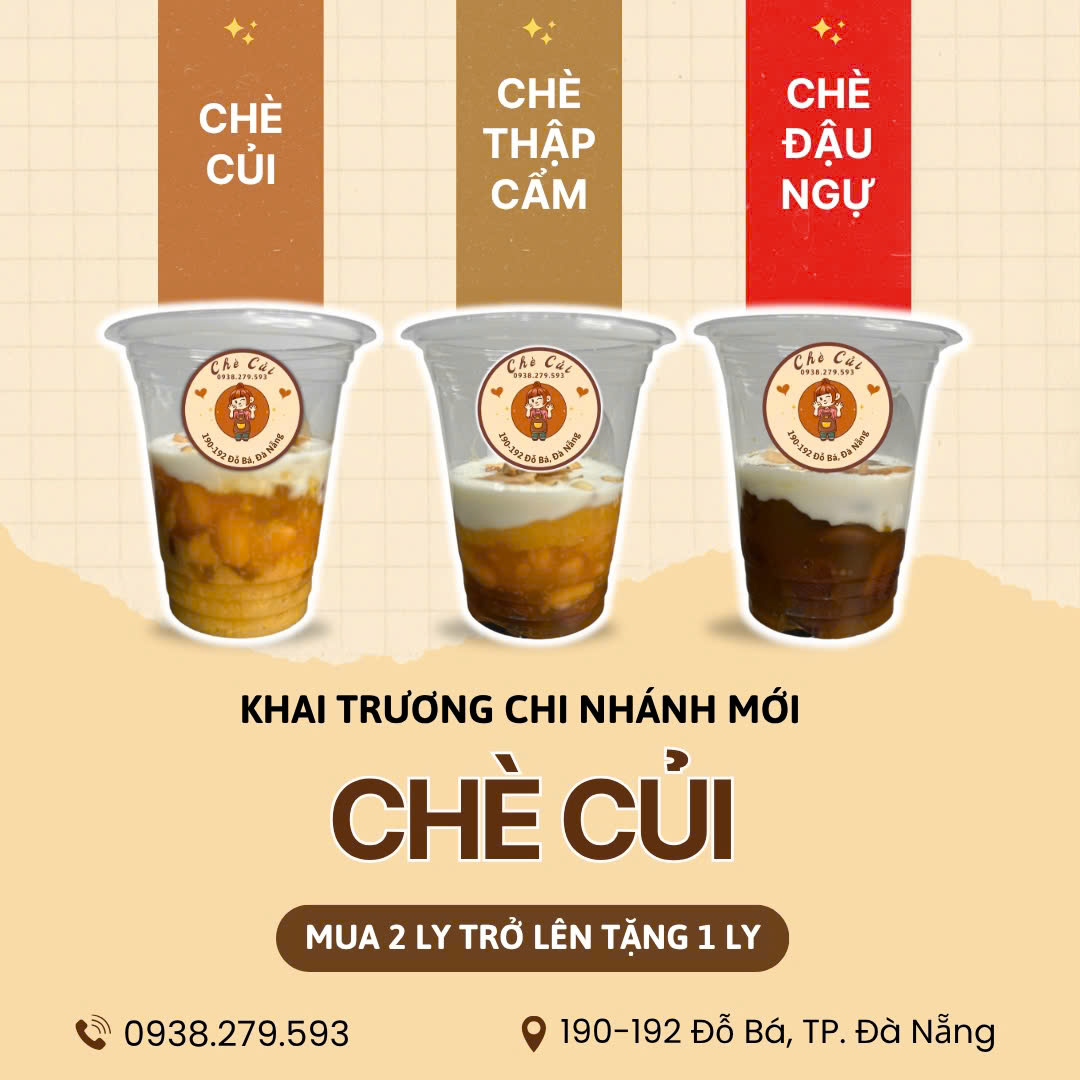 Khai trương Chè Củi cơ sở 190–192 Đỗ Bá, Đà Nẵng